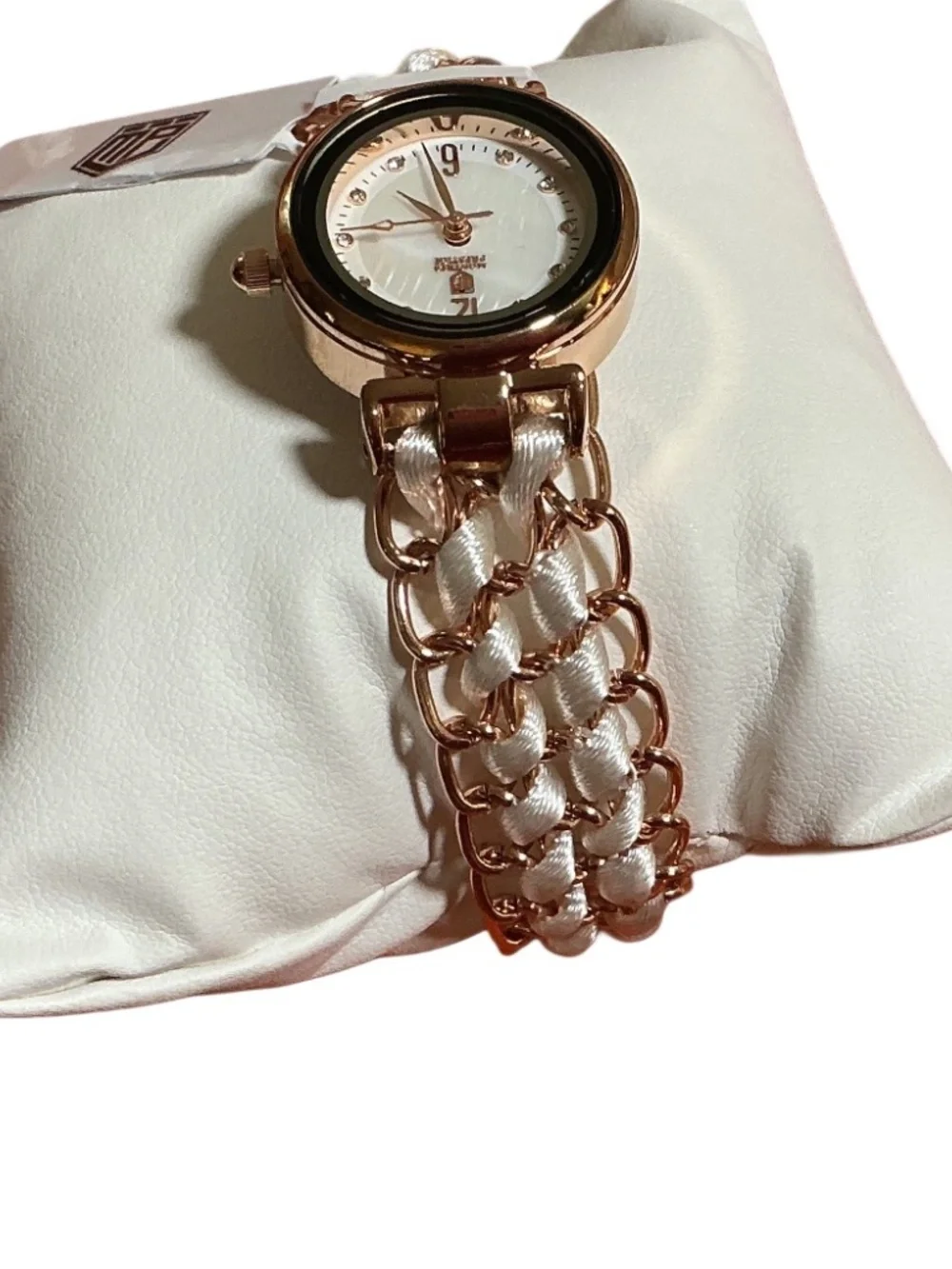 Montres Prestige Women's Rose Gold Quartz Watch MOP Dial NWT Box Works